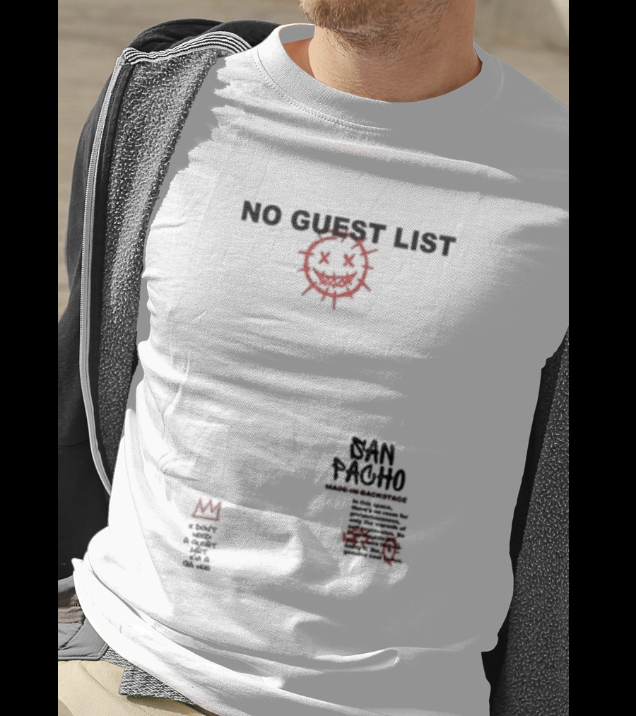 San Pacho No Guest List Everyone Is Equal On The Dance Floor Music Community Unity T-Shirt