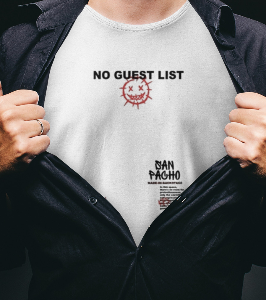 San Pacho No Guest List Everyone Is Equal On The Dance Floor Music Community Unity T-Shirt