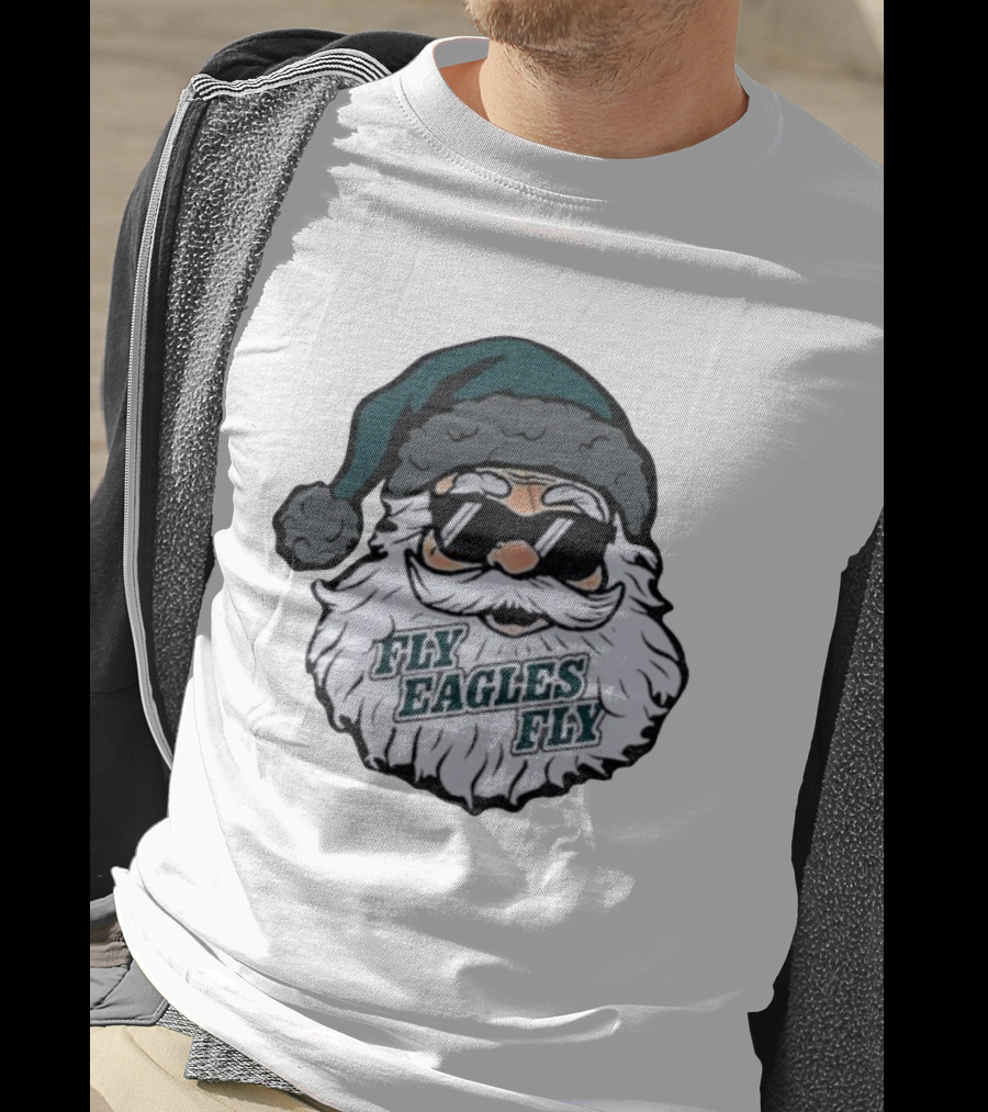 Fly Eagles Fly Santa Claus Philadelphia Eagles NFL Christmas 2025 T-Shirt