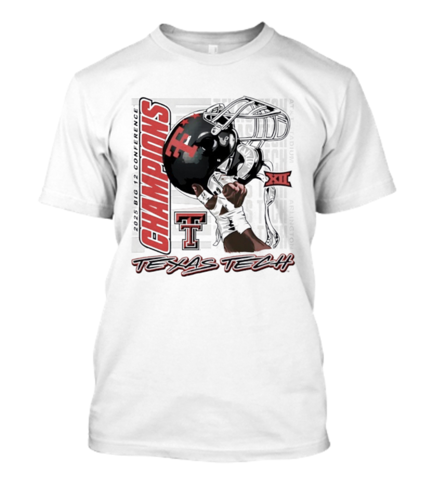 Texas Tech Red Raiders Champions XII Big 12 Football 2025 T-Shirt