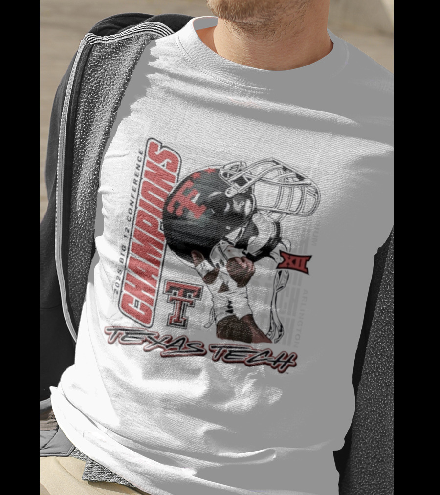 Texas Tech Red Raiders Champions XII Big 12 Football 2025 T-Shirt