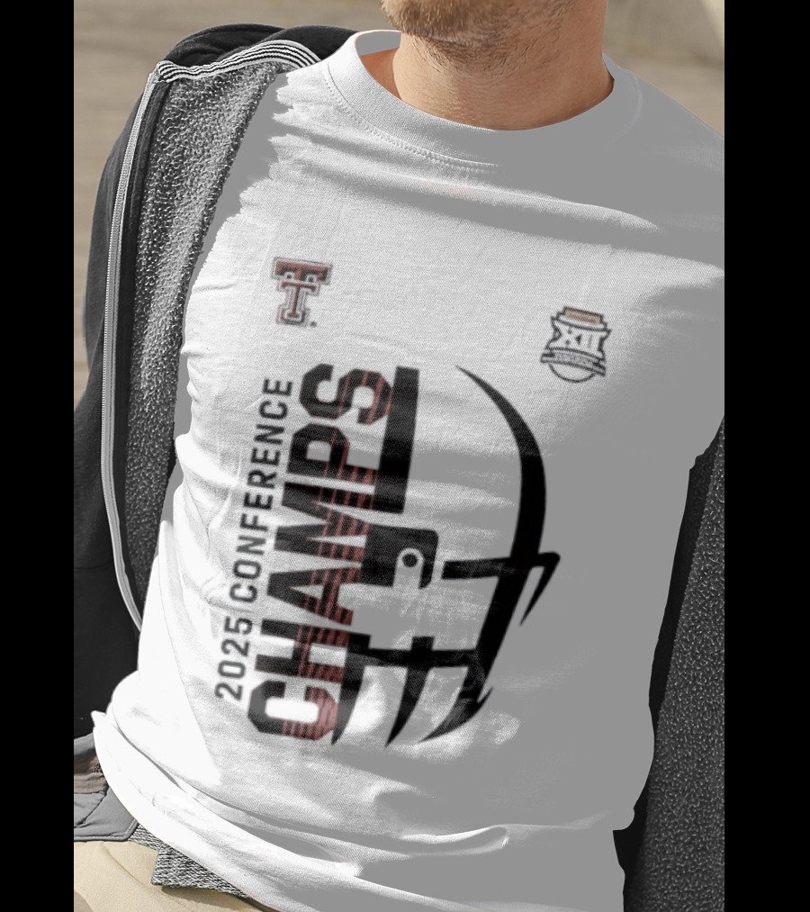 Texas Tech Red Raiders 2023 Conference Champions Football Helmet T-Shirt