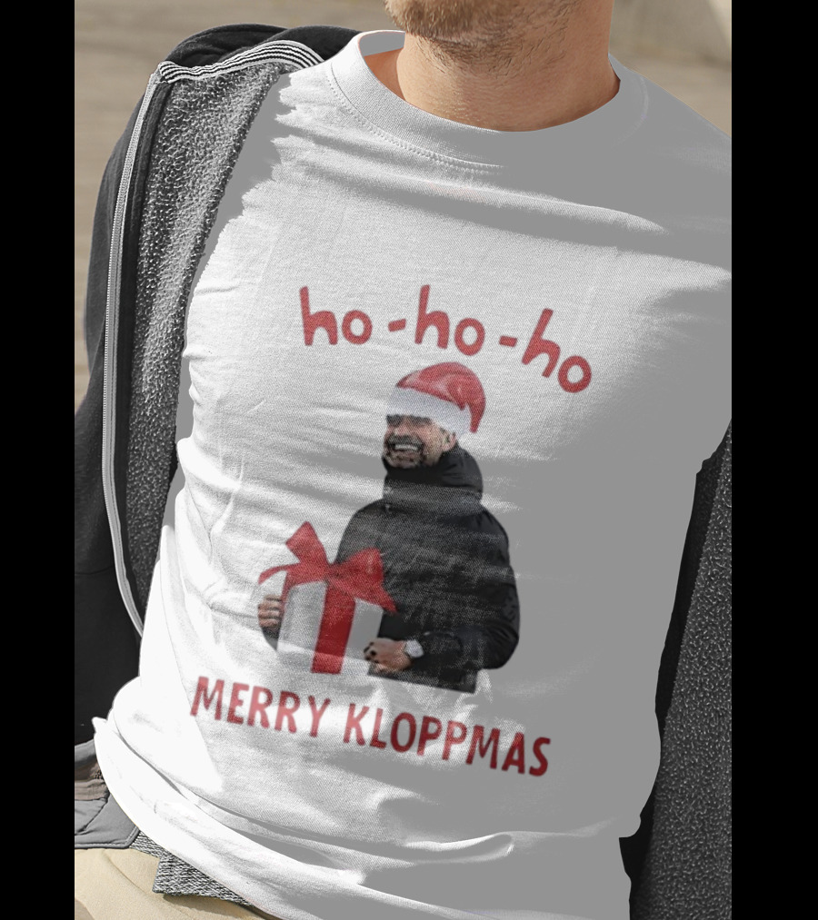 Ho Ho Ho Merry Kloppmas Christmas Funny Santa Hat T-Shirt
