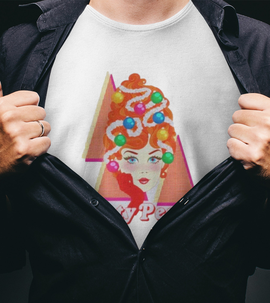 Katy Perry Christmas Candy Hair Design Merch T-Shirt