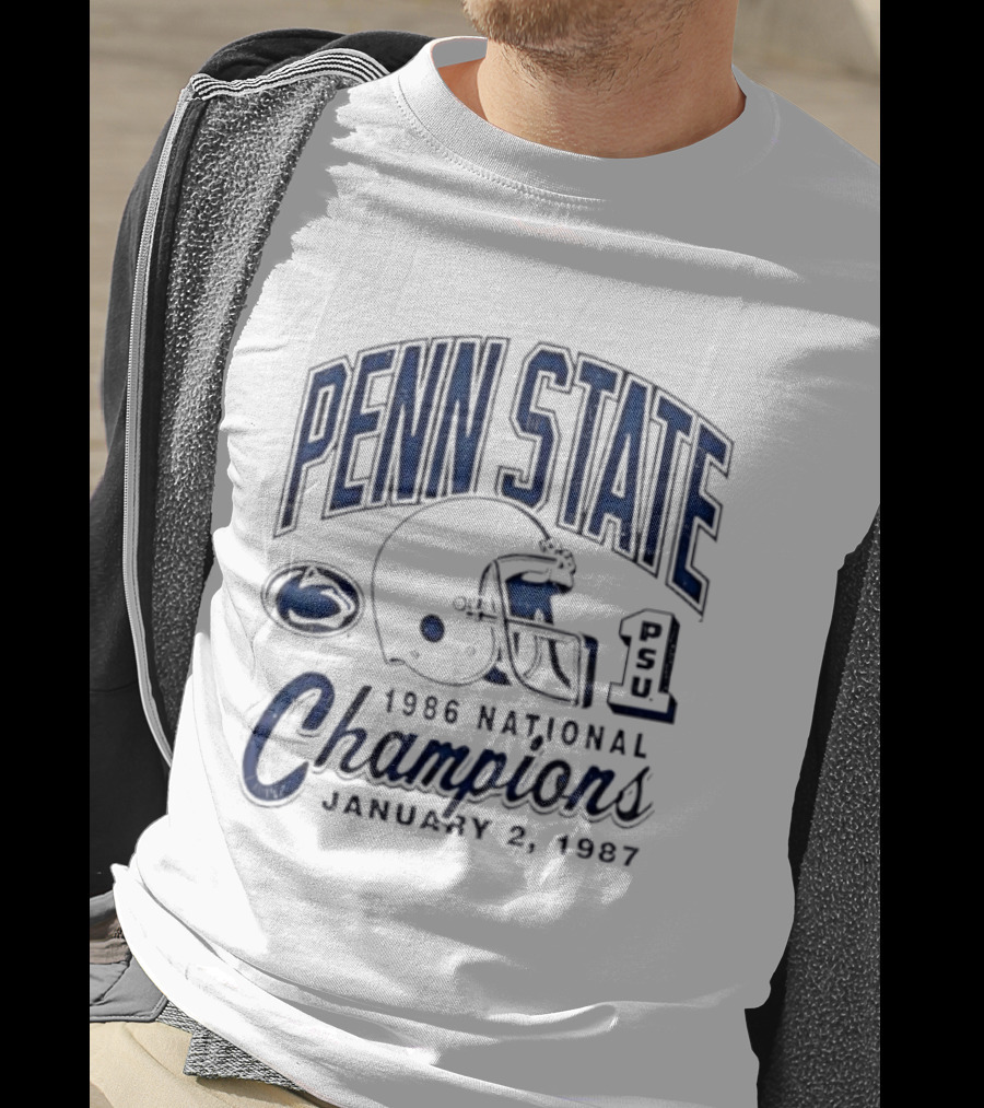 Penn State Nittany Lions 1986 National Champions January 2 1987 T-Shirt