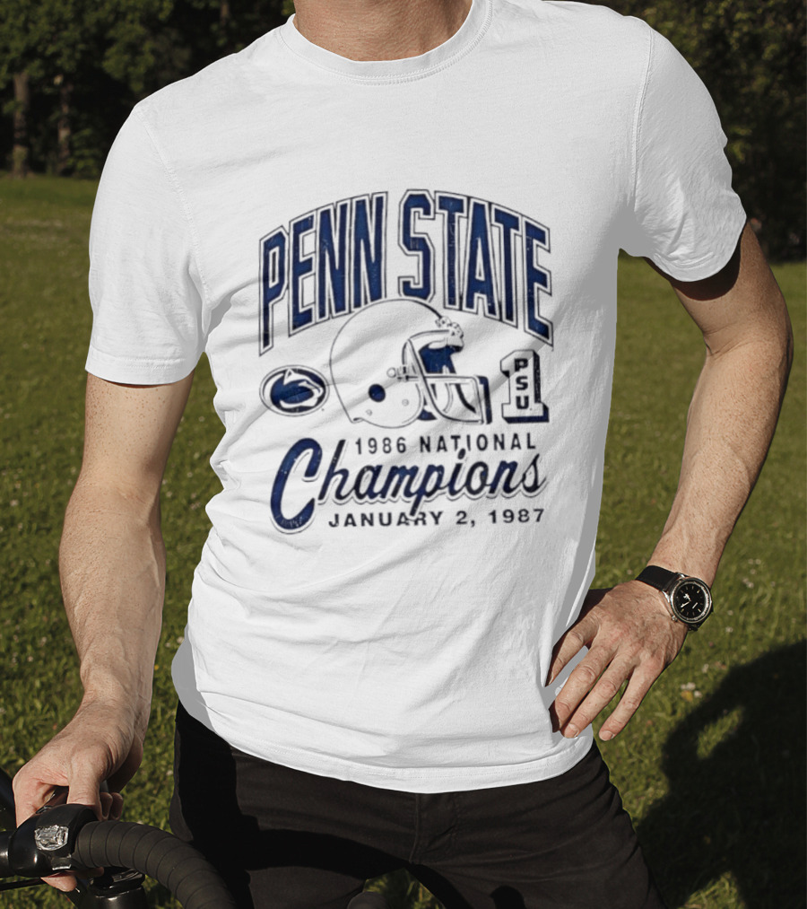 Penn State Nittany Lions 1986 National Champions January 2 1987 T-Shirt