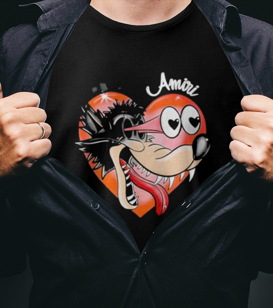 Amiri Hopeless Romantic Heart Cartoon Animation T-Shirt