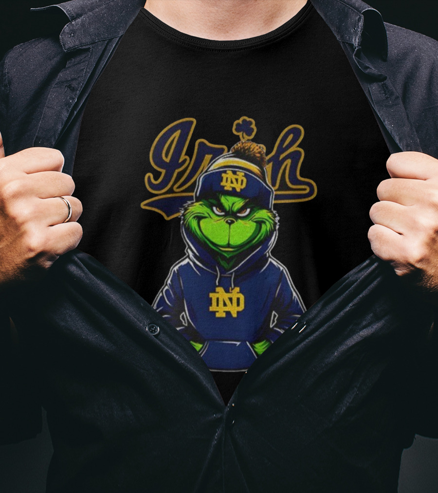 Notre Dame Fighting Irish Grinch 2025 Football T-Shirt