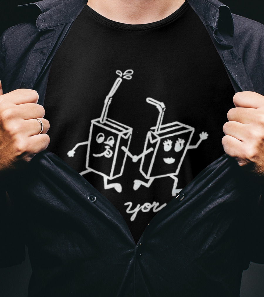 Pete Yorn Juice Box Funny Cute Cartoon Characters T-Shirt