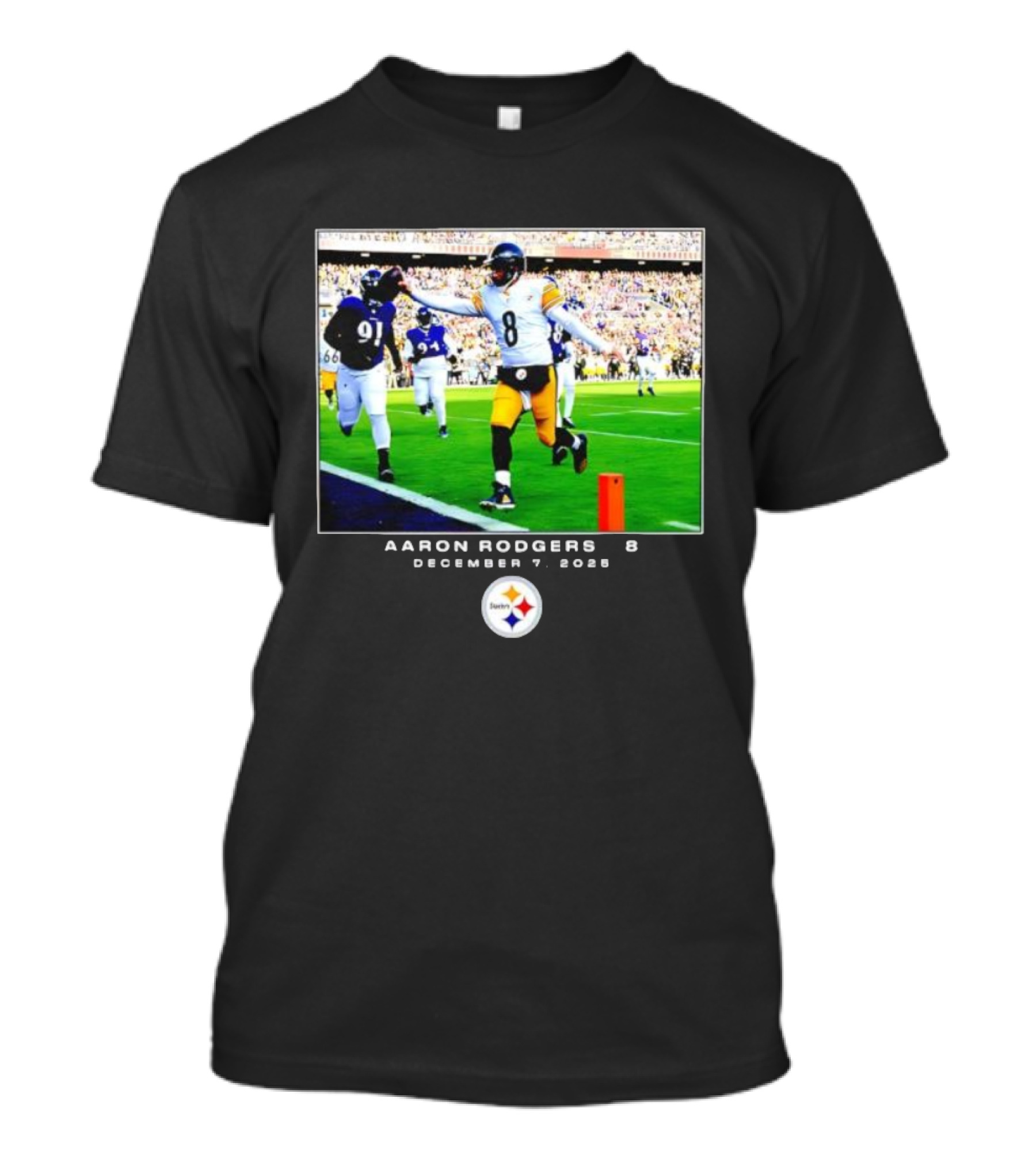 Pittsburgh Steelers Aaron Rodgers December 7 2025 NFL Victory Moment T-Shirt