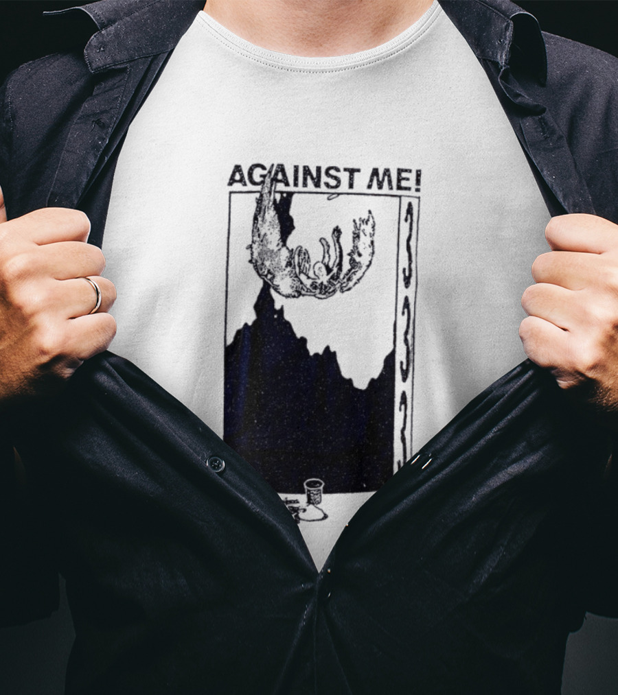 Against Me 333 Band Art Starry Night Imagery T-Shirt