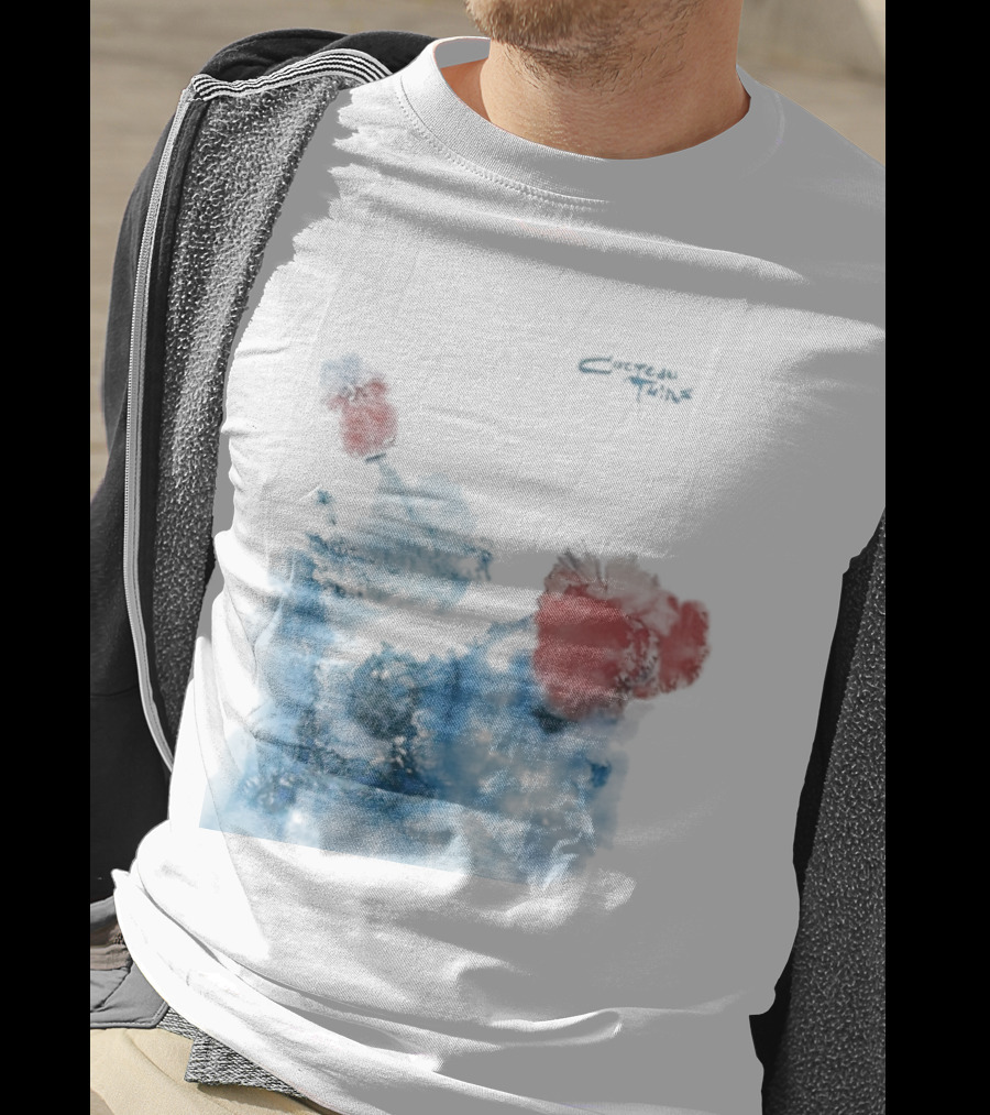 Cocteau Twins Head Over Heels Sunburst Blue And Red Abstract T-Shirt
