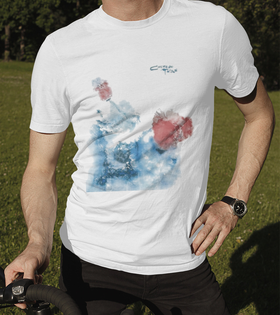 Cocteau Twins Head Over Heels Sunburst Blue And Red Abstract T-Shirt