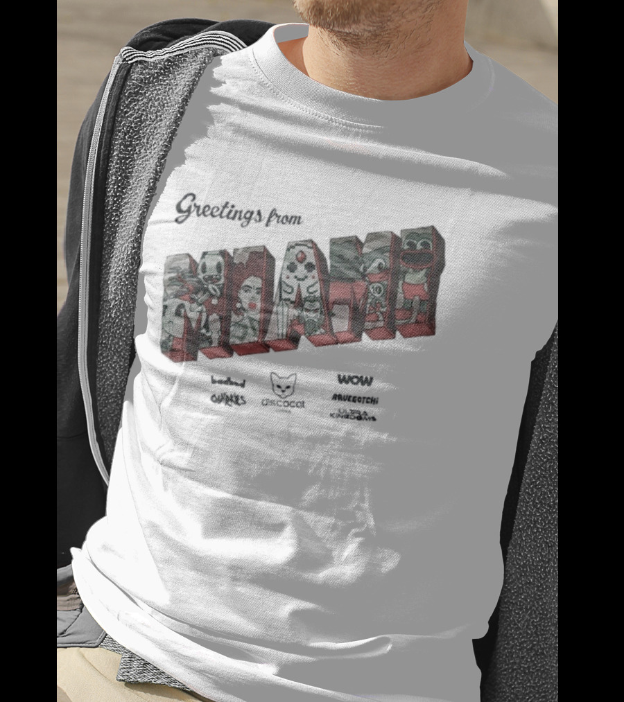 Greetings From Miami Murkage Cartel Owl Chocodile Slush Puppie T-Shirt