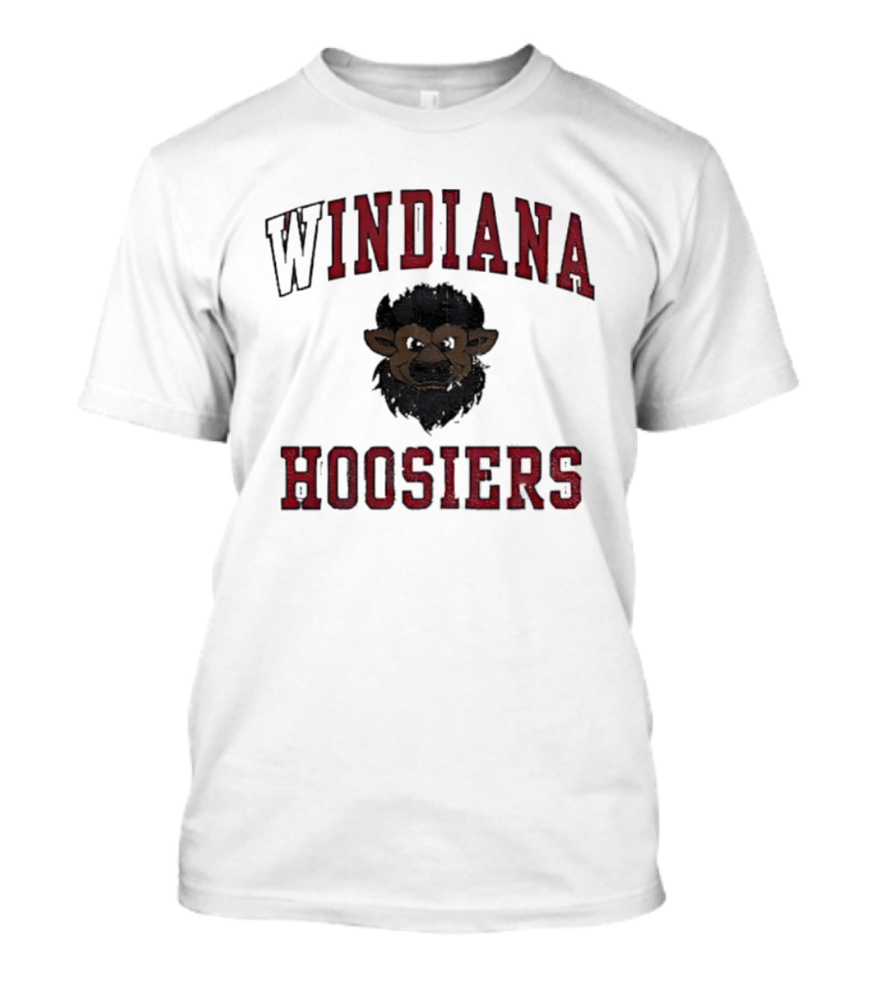 Indiana Hoosiers Vintage Buffalo Head Curved Style T-Shirt