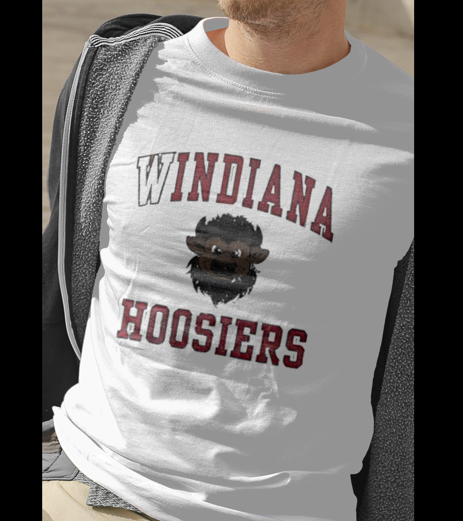 Indiana Hoosiers Vintage Buffalo Head Curved Style T-Shirt