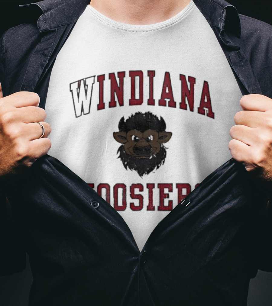 Indiana Hoosiers Vintage Buffalo Head Curved Style T-Shirt