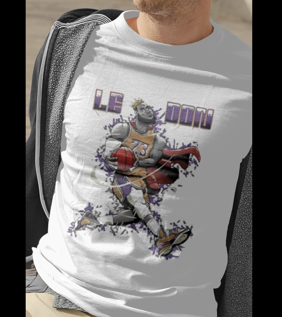 LeBron James Ledon Los Angeles Lakers Basketball Superman Style T-Shirt