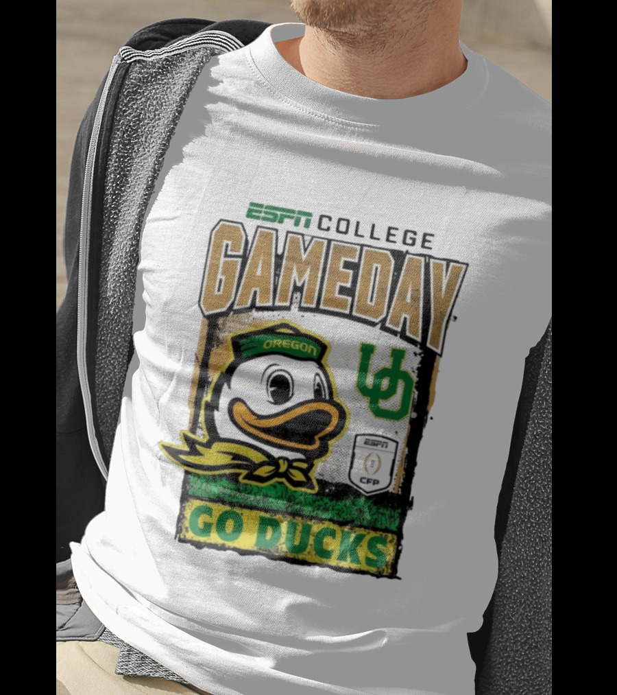 ESPN College Gameday Oregon Ducks UO CFP Go Ducks Mascot T-Shirt