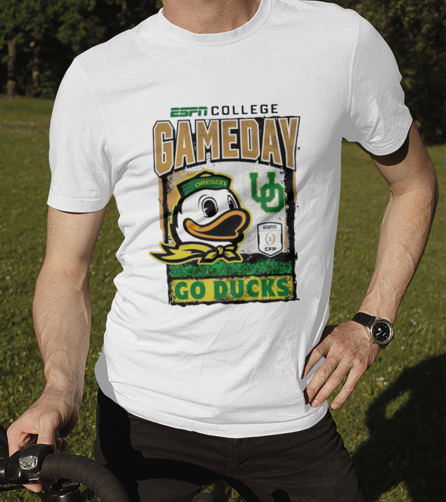 ESPN College Gameday Oregon Ducks UO CFP Go Ducks Mascot T-Shirt