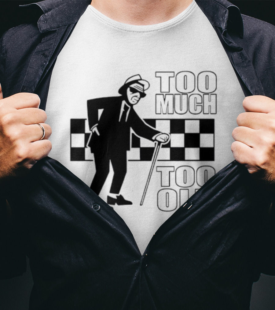Too Much Too Old Ska Mod Rude Boy Checkerboard T-Shirt