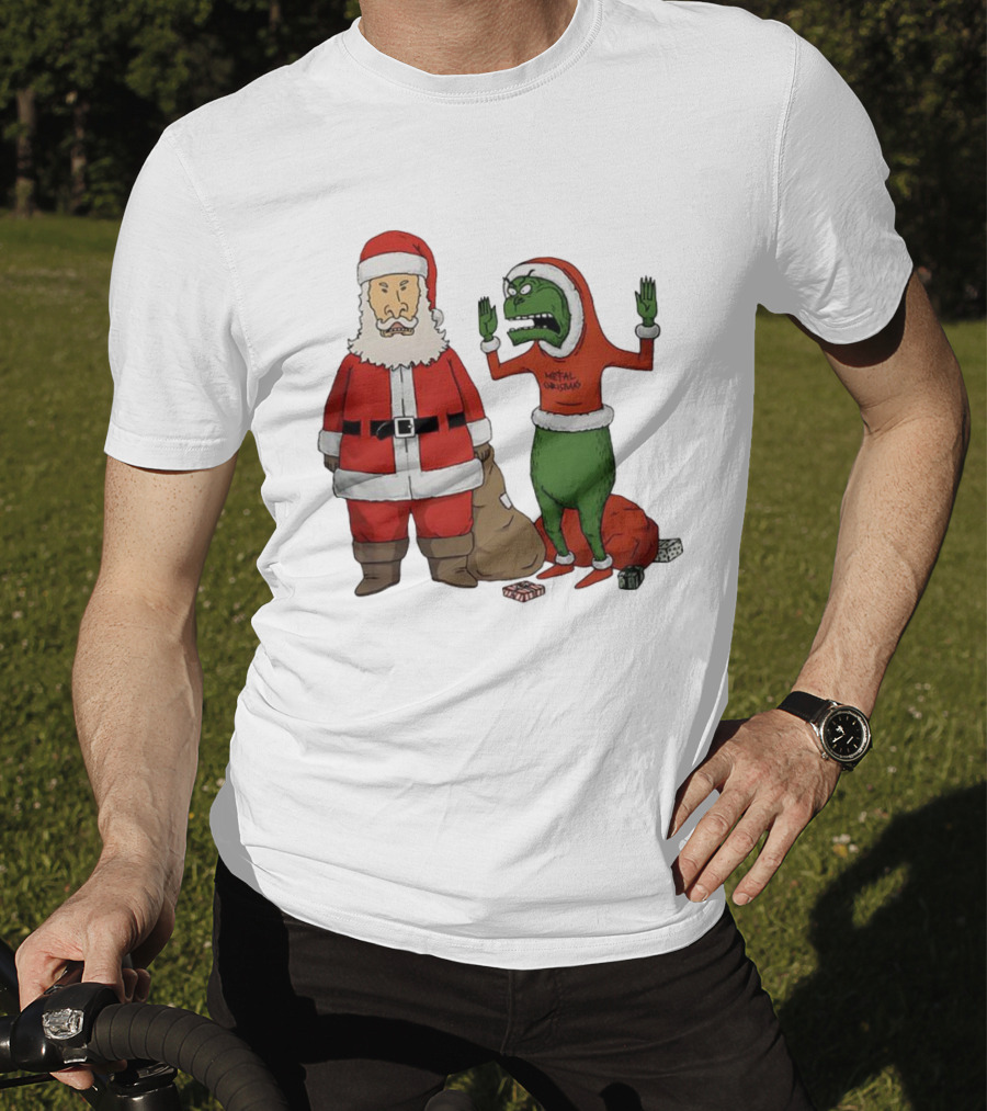 Stupid Santas Grincholio Metal Christmas Parody T-Shirt