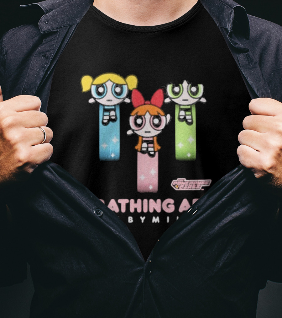 A Bathing Ape Baby Milo X Powerpuff Girls Collaboration Bling Stars T-Shirt