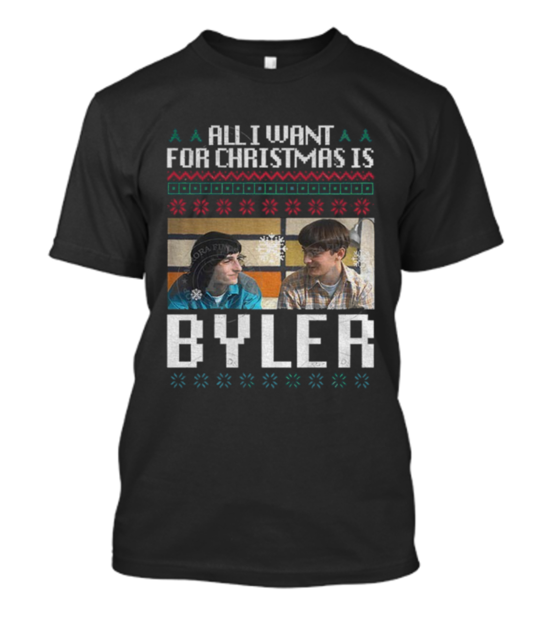All I Want For Christmas Is Byler Merry Christmas Friends Snowflakes T-Shirt