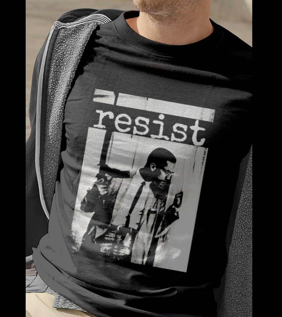Malcolm X Resist Powerful Message Imagery T-Shirt