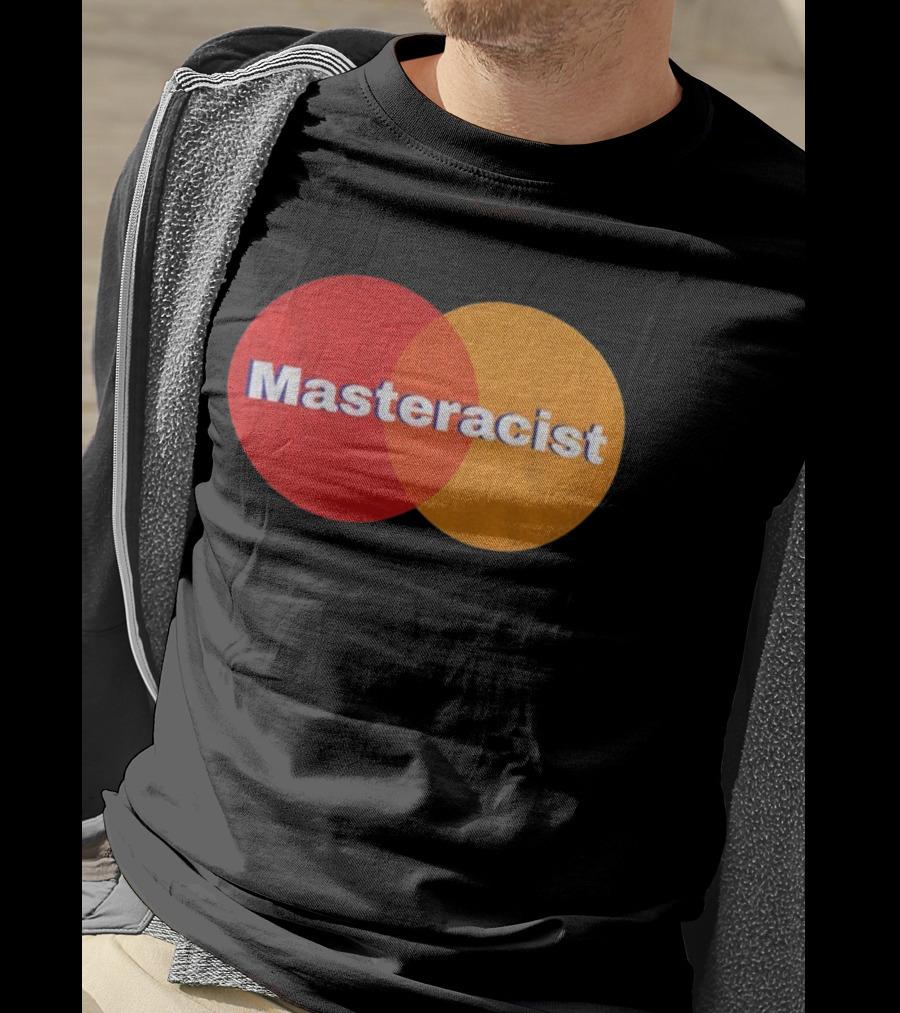 Masterracist Mastercard Parody Iconic Red Orange Overlapping Circles T-Shirt