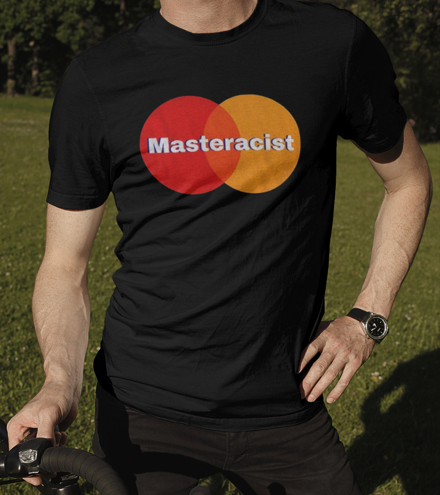 Masterracist Mastercard Parody Iconic Red Orange Overlapping Circles T-Shirt