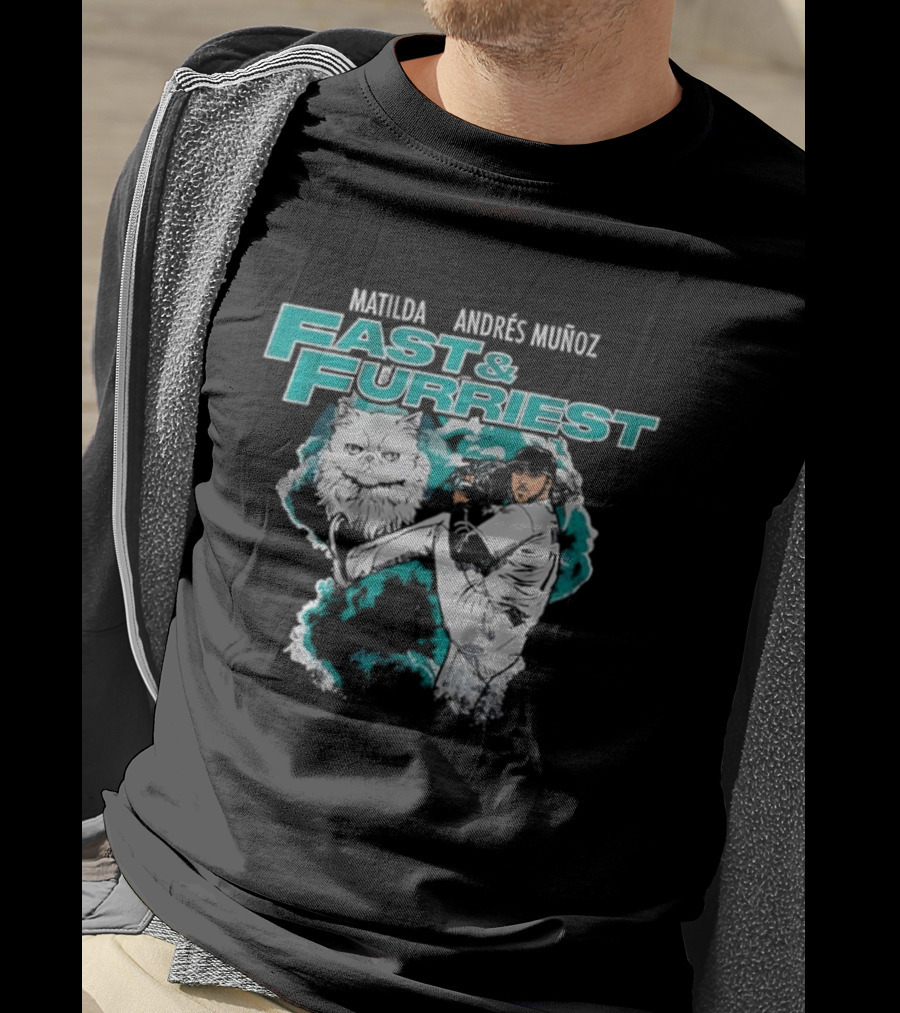 Mariners Andrés Muñoz Fast & Furriest Logo T-Shirt