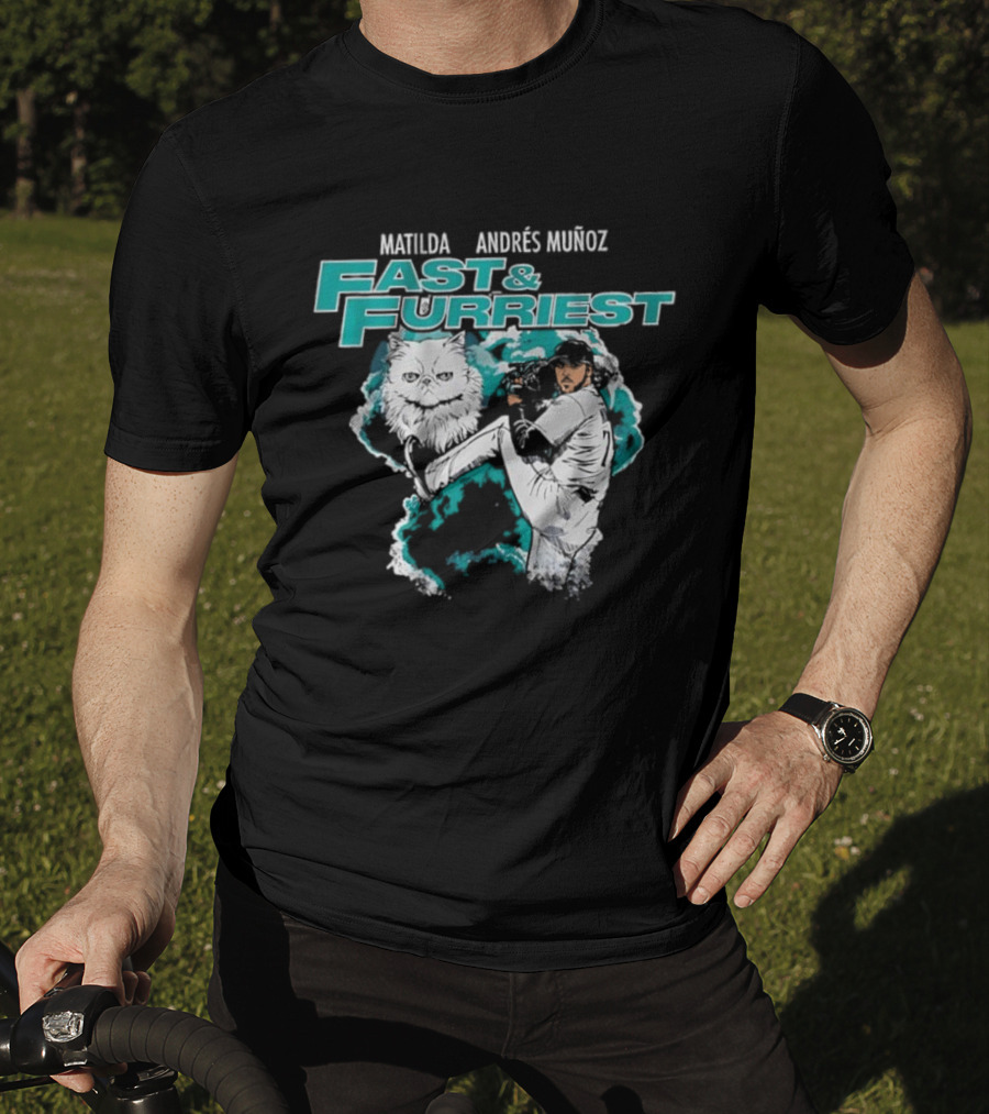 Mariners Andrés Muñoz Fast & Furriest Logo T-Shirt