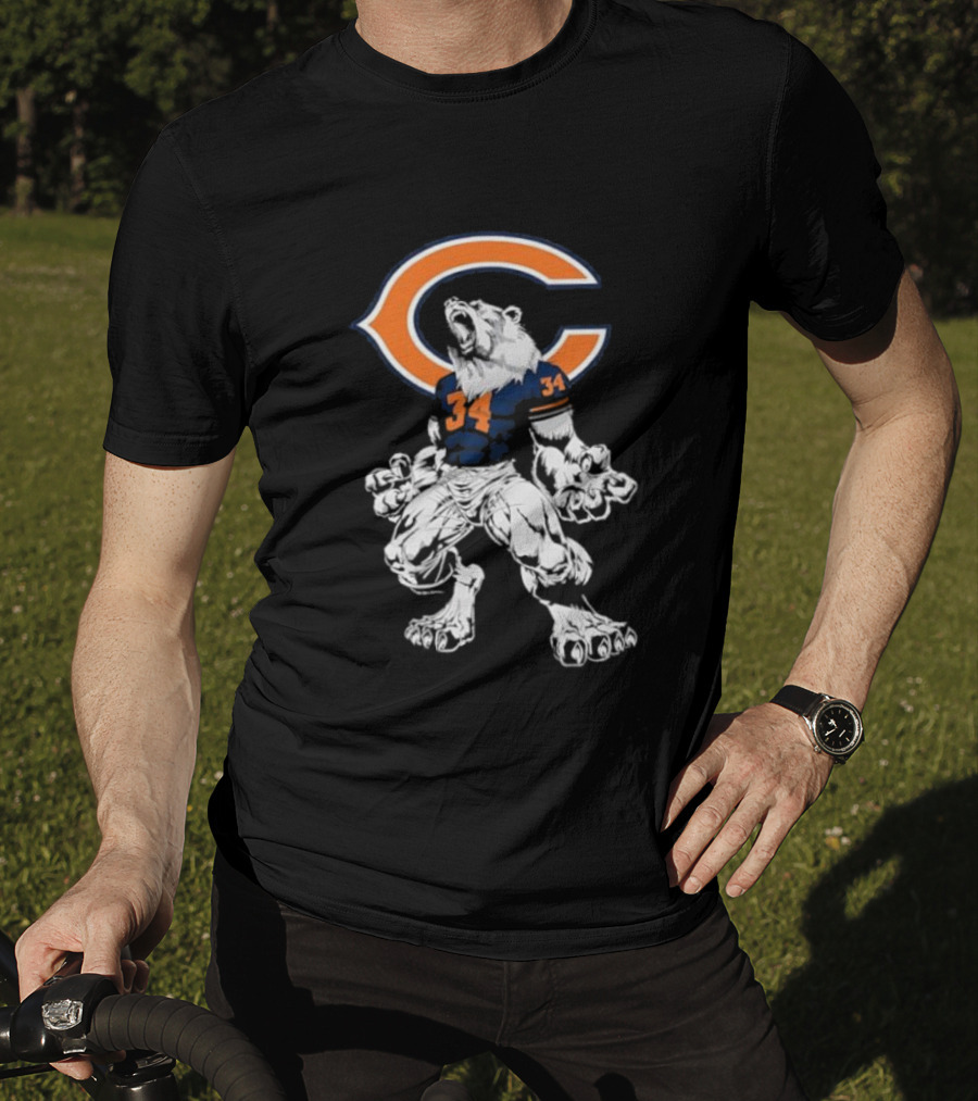 Chicago Bears Mascot Iconic Scream 34 Fan Favorite Football Team Apparel T-Shirt