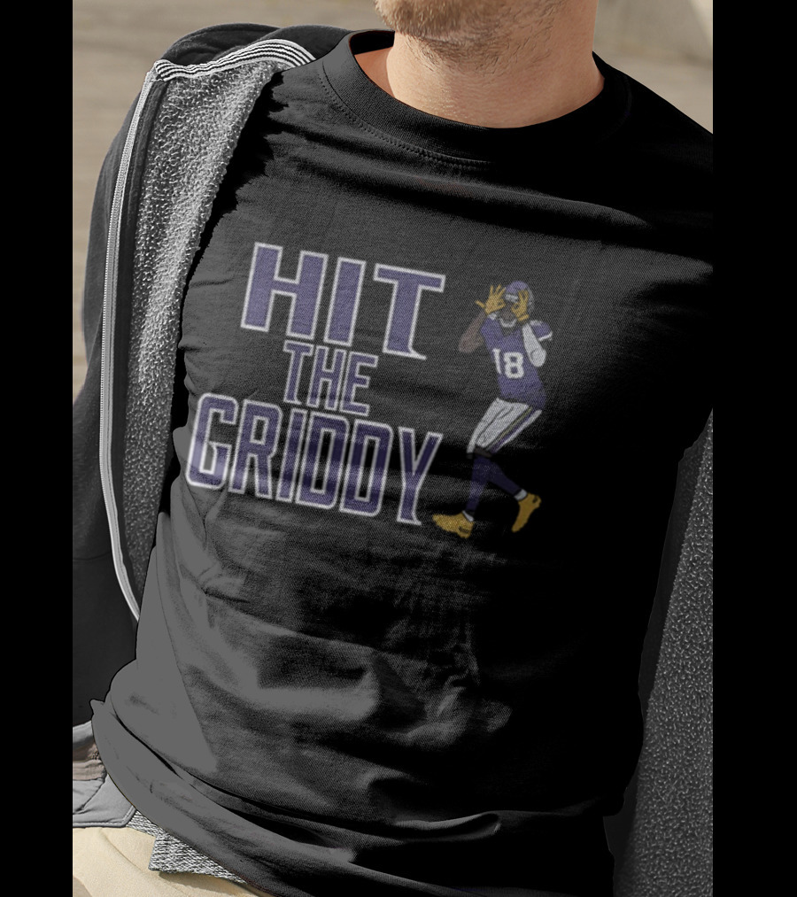 Hit The Griddy Justin Jefferson 18 Minnesota Vikings Football T-Shirt