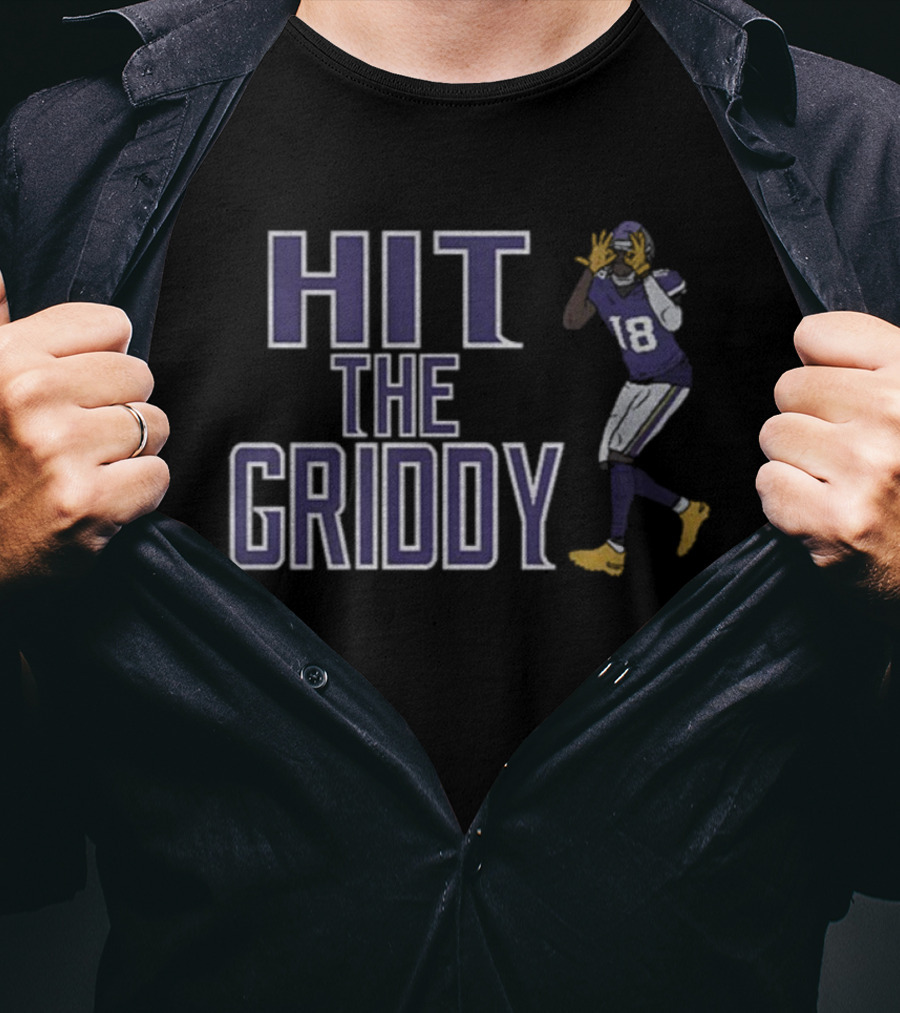 Hit The Griddy Justin Jefferson 18 Minnesota Vikings Football T-Shirt