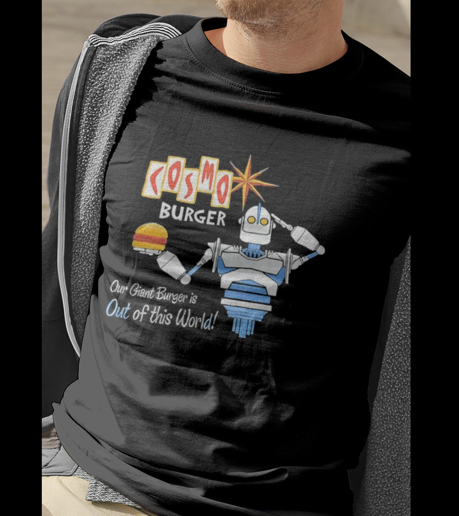 Cosmo Burger Giant Burger Robot Star Out Of This World T-Shirt