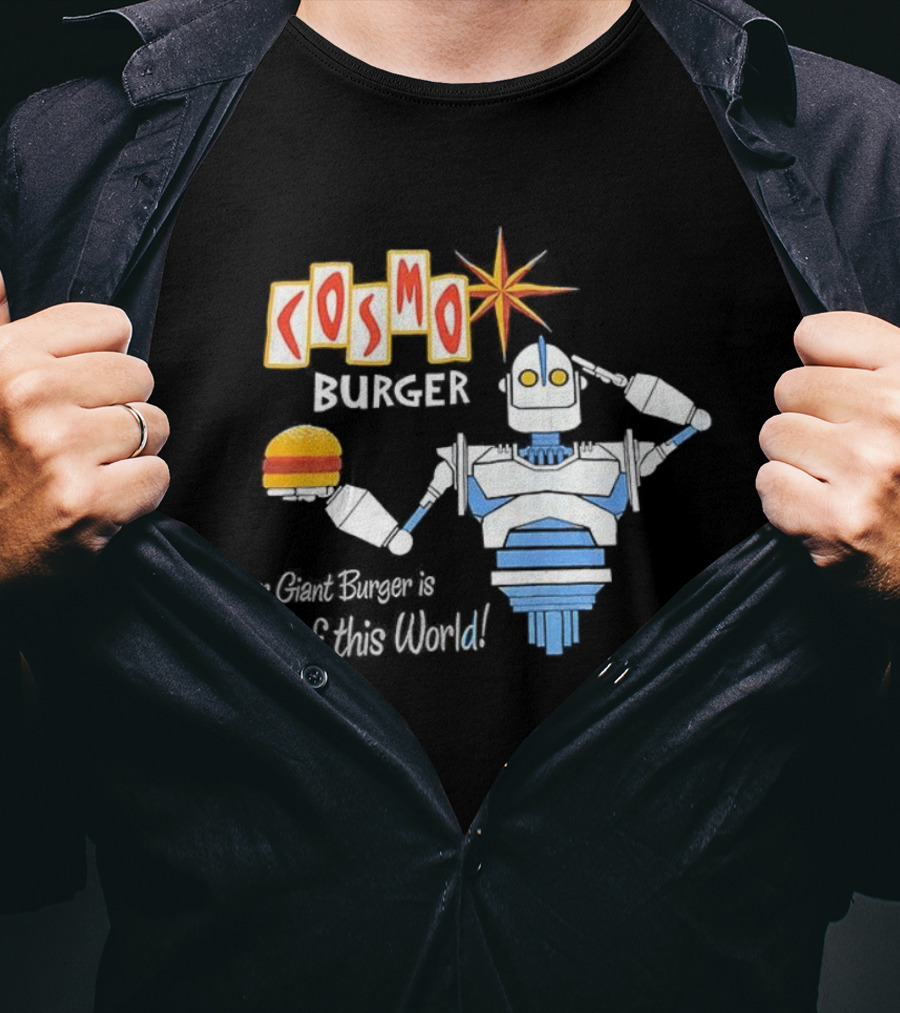 Cosmo Burger Giant Burger Robot Star Out Of This World T-Shirt