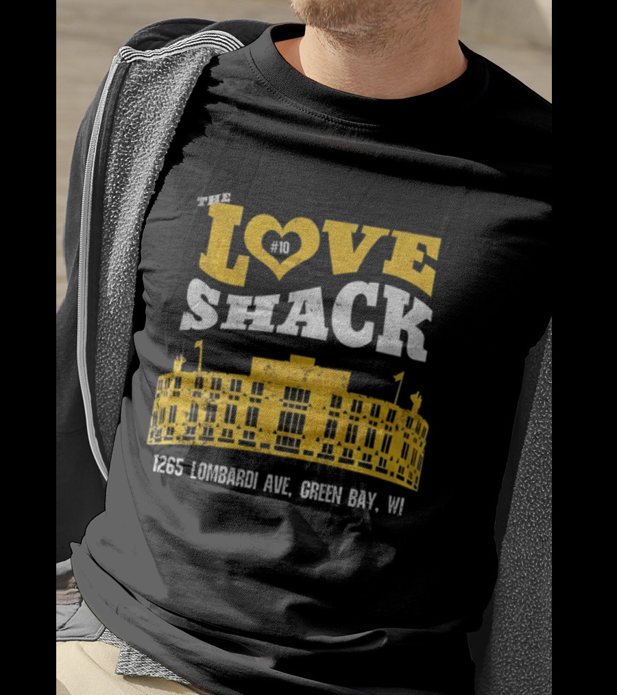 Lambeau Field Love Shack 1265 Lombardi Ave Green Bay WI Football T-Shirt