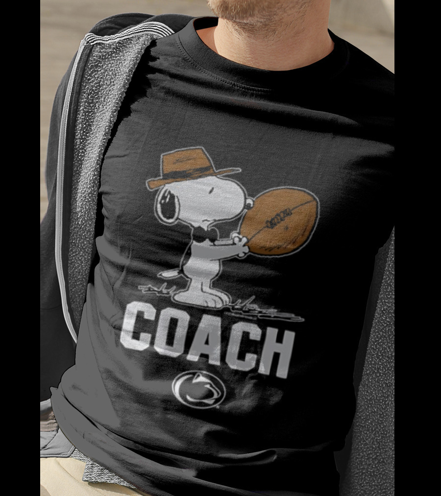 Snoopy Penn State Football Coach Peanuts Collaboration T-Shirt