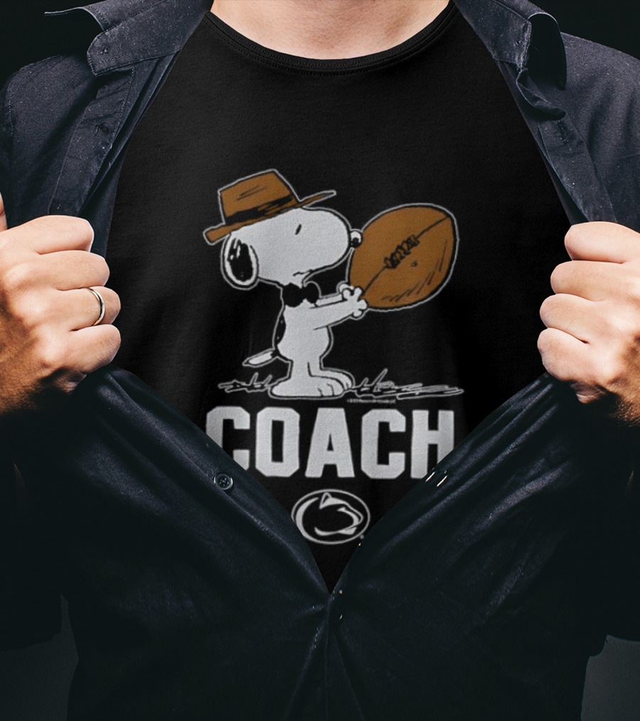 Snoopy Penn State Football Coach Peanuts Collaboration T-Shirt