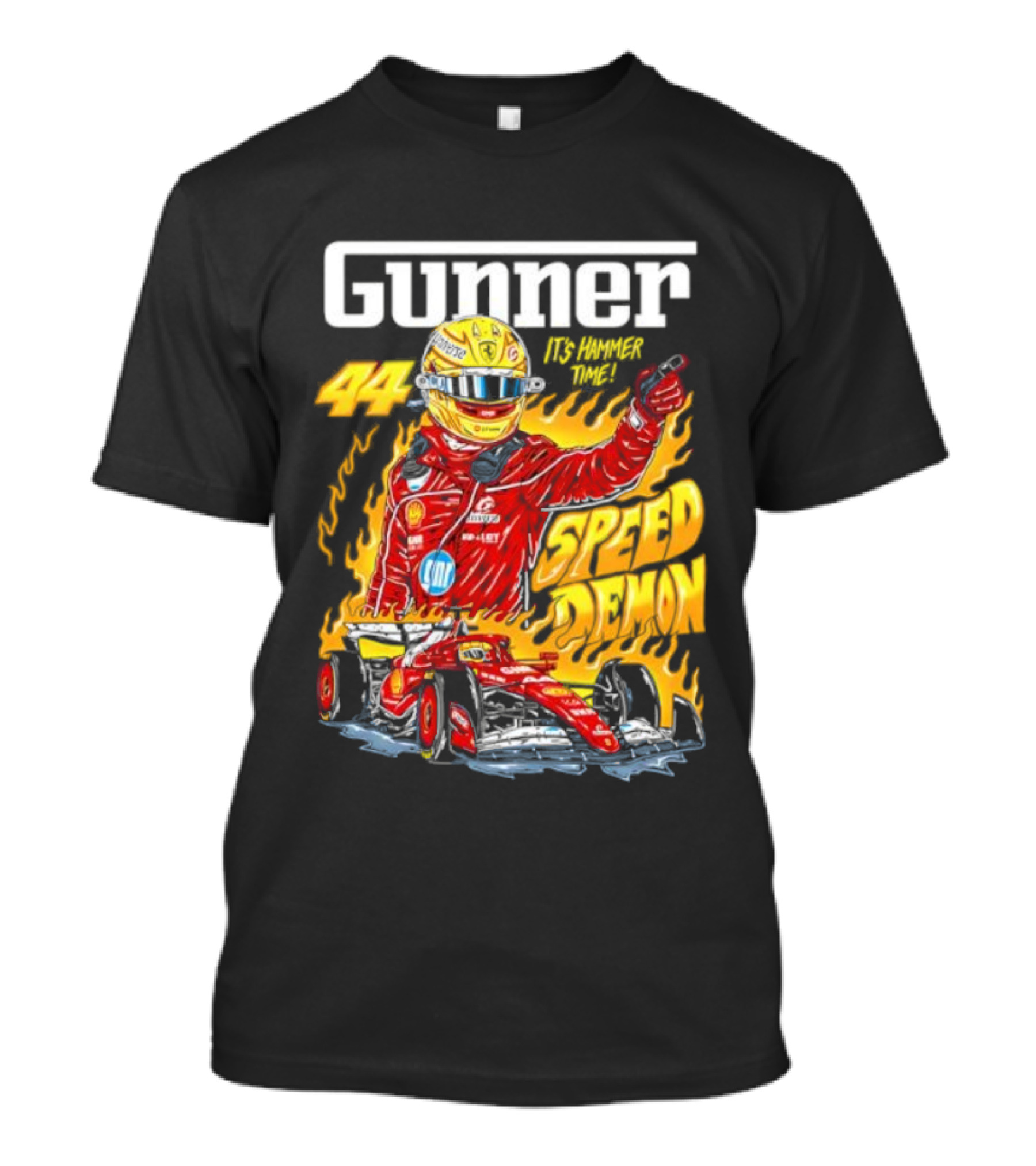 Gunner 44 Speed Demon Lewis Hamilton It's Hammer Time Racing Legend T-Shirt