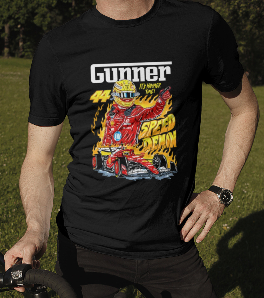 Gunner 44 Speed Demon Lewis Hamilton It's Hammer Time Racing Legend T-Shirt