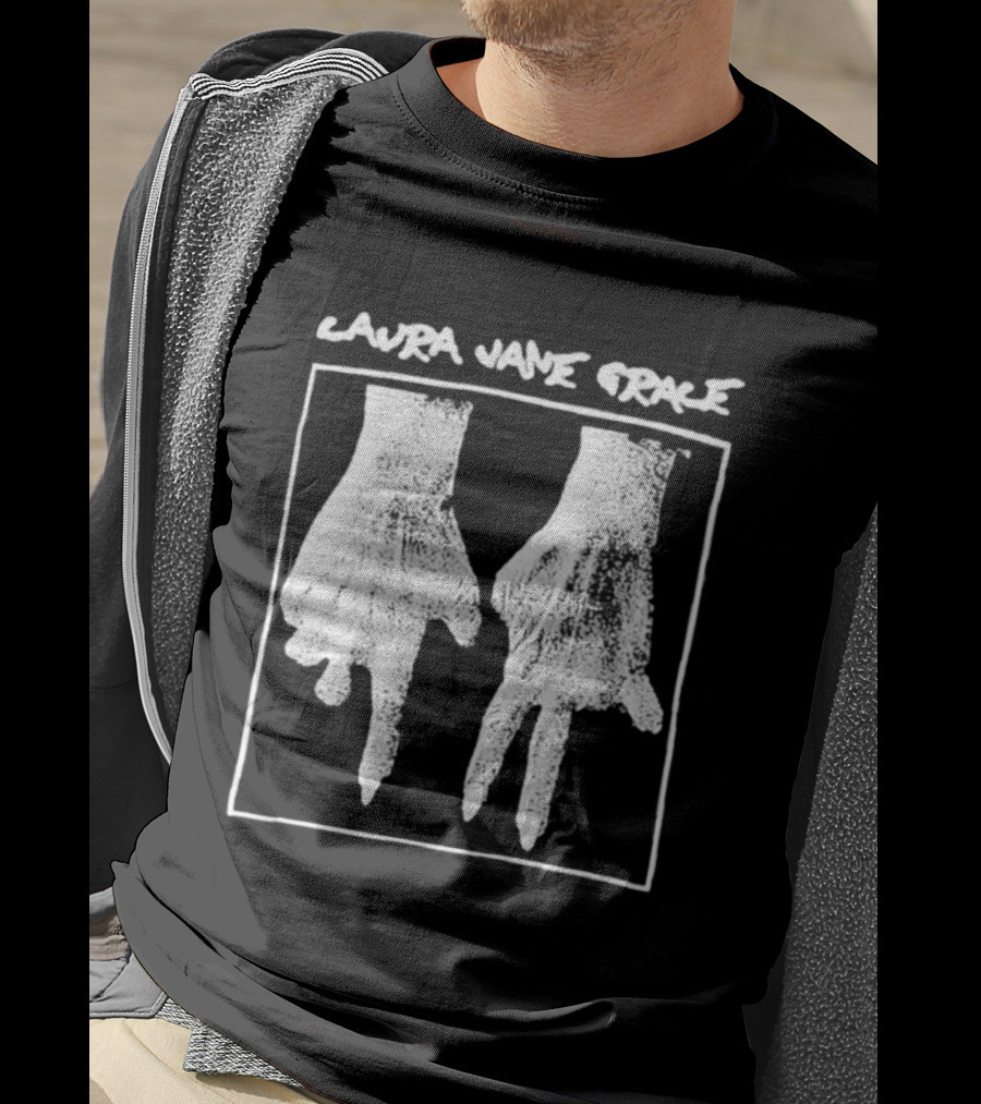 Laura Jane Grace Hands Black White Style T-Shirt