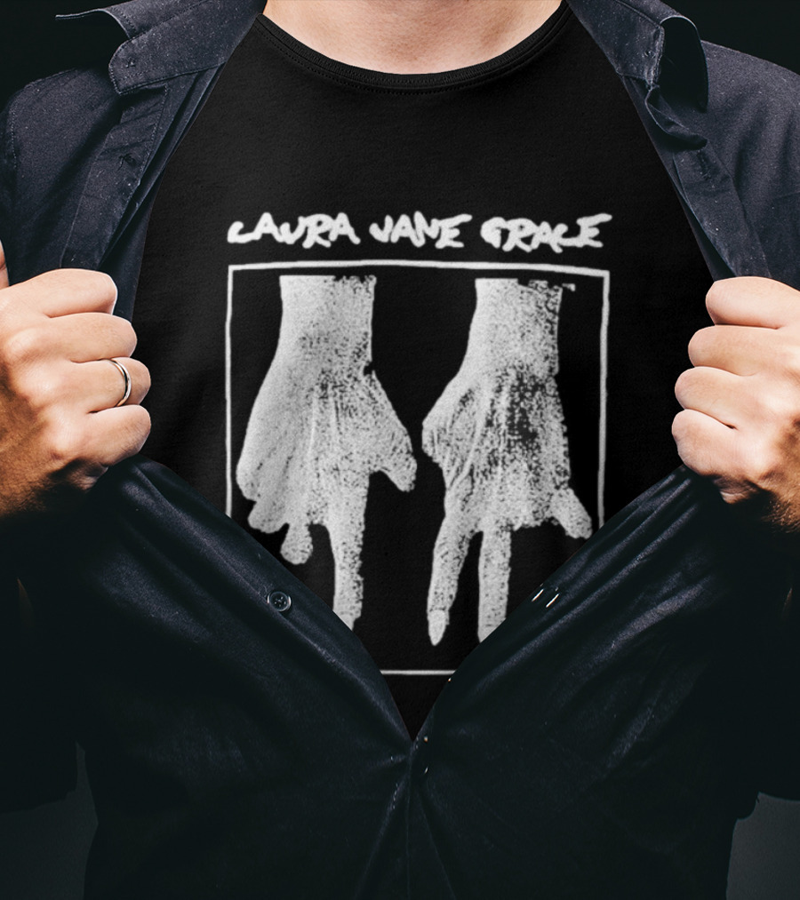 Laura Jane Grace Hands Black White Style T-Shirt