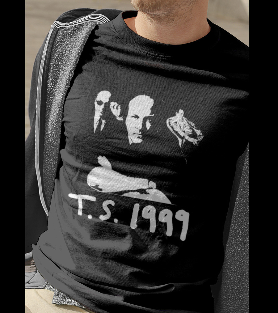 T.S. 1999 Sopranos Inspired Iconic Mob Boss Imagery T-Shirt