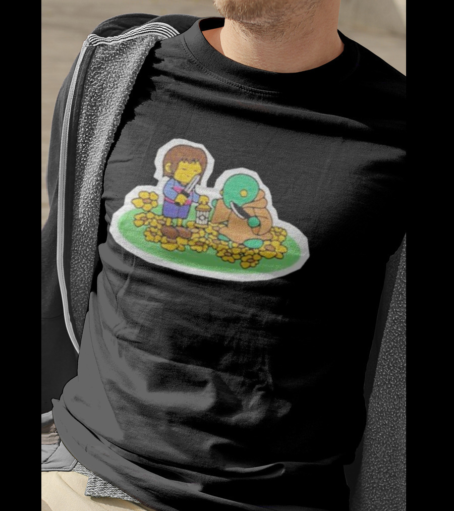Undertale X Square Enix Frisk Tonberry Collaboration Crossover Fan Art T-Shirt