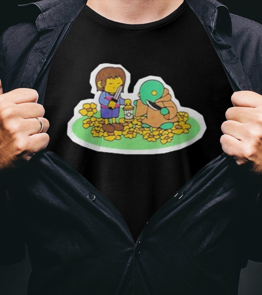 Undertale X Square Enix Frisk Tonberry Collaboration Crossover Fan Art T-Shirt