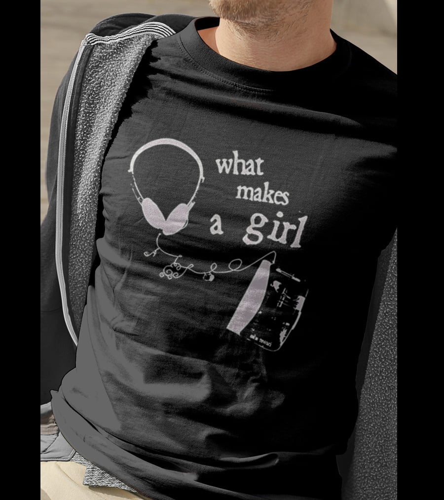 What Makes A Girl Headphones And Sheet Music T-Shirt
