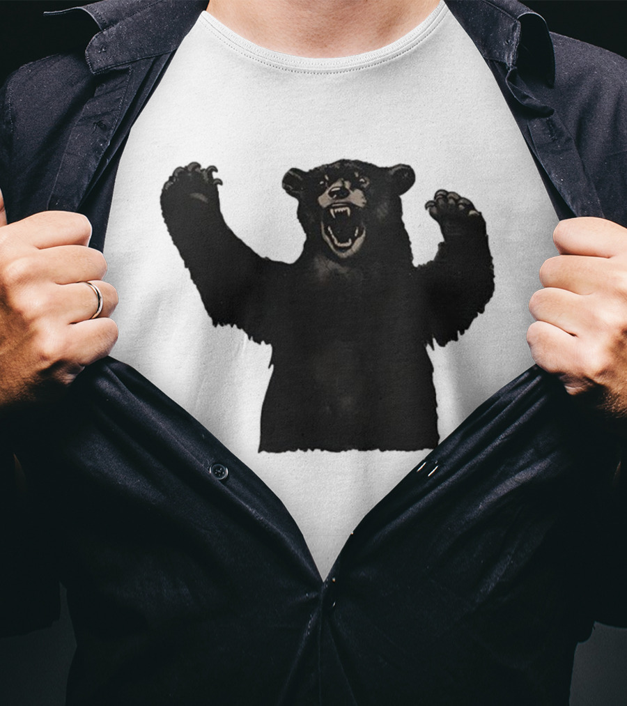 Bear Schmidt Fierce Roaring Black Bear Iconic Expression T-Shirt
